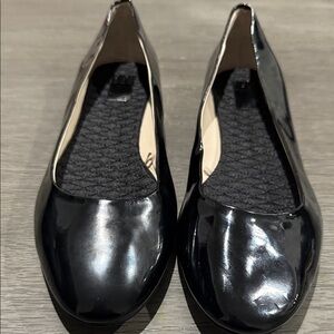 Zara Shiny Black Women's Flats